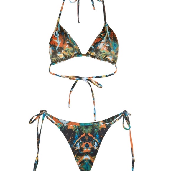 Sbovia Rope Tied Canvas Art Bikini - Picture 3 of 5